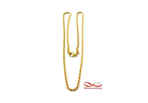 Chaîne En Acier Inoxydable + Plaqué OR JAUNE Torsadé Unisex au meilleur prix au Maroc
