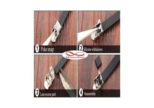 Bracelet En Silicone Noir + MARRON Et Acier Inoxydable (Réglable) au meilleur prix au Maroc