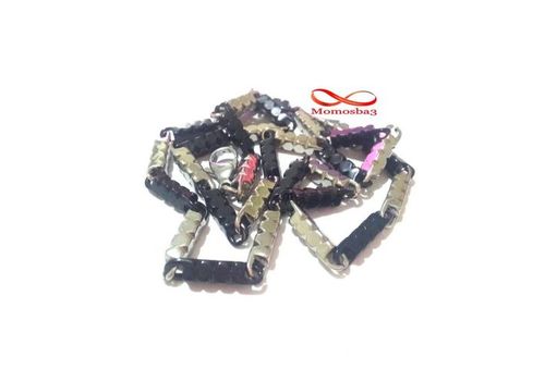 Chaîne En Acier Inoxydable Argenté + Noir au meilleur prix au Maroc