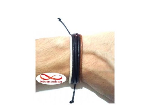 Bracelet Cordon + Cuir Réglable Unisex au meilleur prix au Maroc