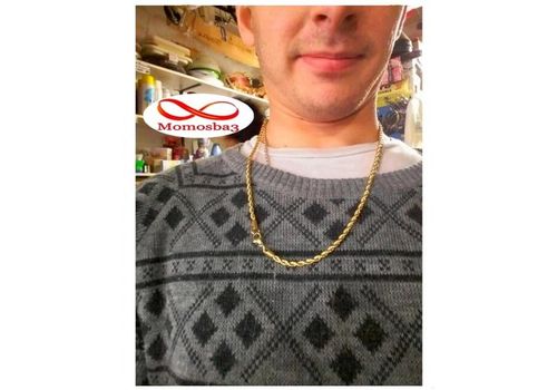 Chaîne En Acier Inoxydable + Plaqué OR JAUNE Torsadé Unisex au meilleur prix au Maroc