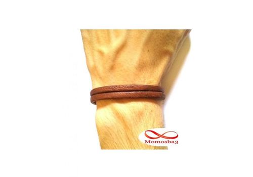 Bracelet Ancre Marine Cuir MARRON (Réglable) au meilleur prix au Maroc