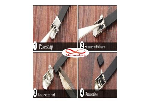 Bracelet Cuir Noir Et Acier Inoxydable (Réglable) au meilleur prix au Maroc