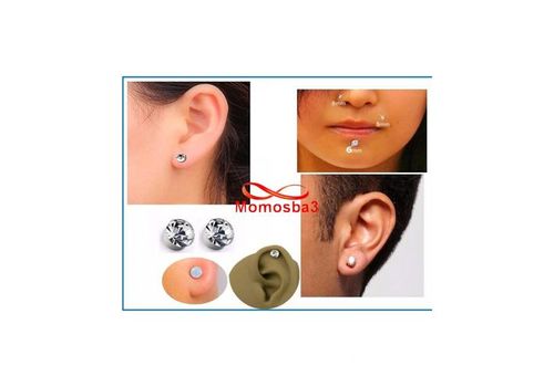 2 Boucles D'oreilles Aimant Magnétique Taille 6 - Unisex au meilleur prix au Maroc