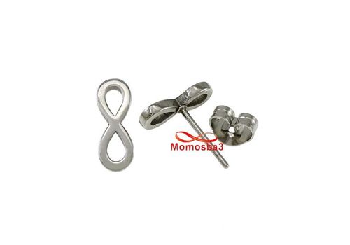 2 Boucles D'oreille Infinity En Acier Inoxydable au meilleur prix au Maroc