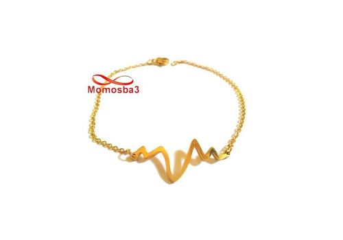 Bracelet Hearbeat En Acier Inoxydable DORE Pour Femmes au meilleur prix au Maroc