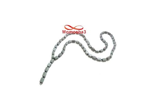 Collier Agate Pierres Carré + Perles Noir Unisex au meilleur prix au Maroc