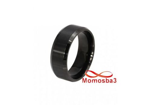 Bague En Acier Inoxydable Noir Taille (9) - Unisex au meilleur prix au Maroc
