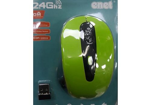 Souris Sans Fil Enet 2.4 - Vert au meilleur prix au Maroc