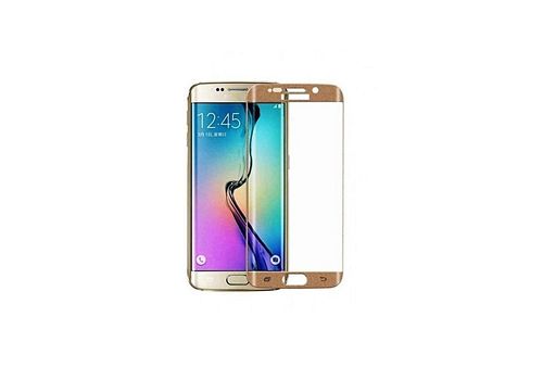 VERRE INCASSABLE PROTECTION BORD INCURVE POUR SAMSUNG GALAXY S6 EDGE DORE au meilleur prix au Maroc