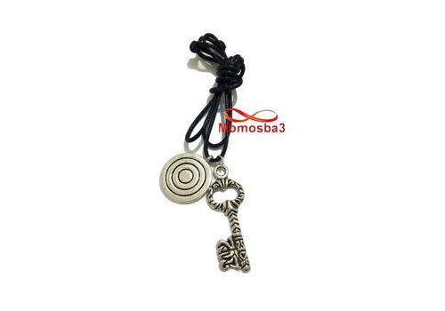 Collier Fil Noir Réglable Avec 2 Pendentifs - Unisex au meilleur prix au Maroc