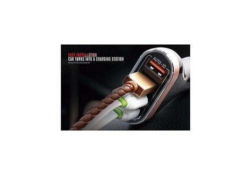 Chargeur voiture 4 Port USB 7A Qualcomm C701Q  Quick Charge rapide QC 2.0 + Cable Pour Samsung au meilleur prix au Maroc