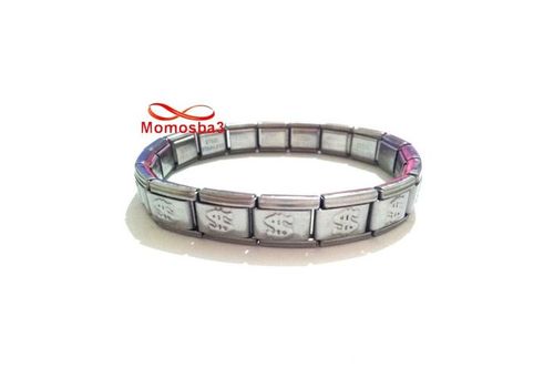 Bracelet en acier inoxydable avec symbole dollar - unisexe au meilleur prix au Maroc