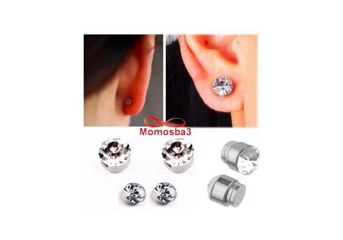 2 Boucles D'oreilles Aimant Magnétique Taille 6 - Unisex au meilleur prix au Maroc