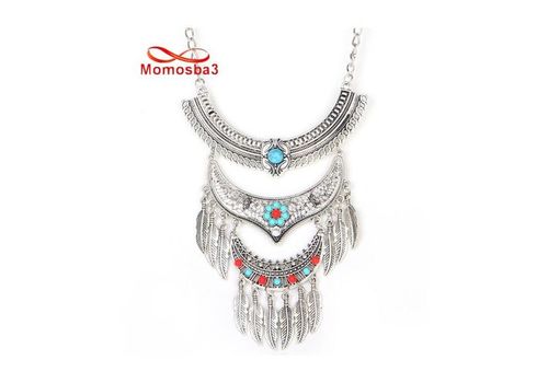 Bijoux Ensemble Collier + Boucle D'oreille Plume Pour Femme au meilleur prix au Maroc