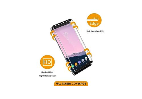 VERRE INCASSABLE 3D TOTAL INCURVE FINE ANTI TRACES ANTI RAYURES RESISTANT POUR SAMSUNG GALAXY NOTE 8 NOIR au meilleur prix au Maroc