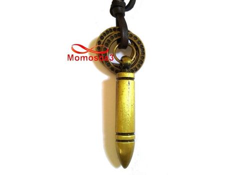 Collier Cuir MARRON Réglable Avec Pendentif Balle Bonze - Unisex au meilleur prix au Maroc