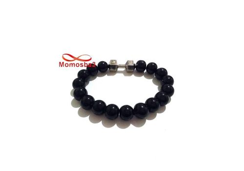 Agate Verre Grande Boules Avec Pendentif Fitness Argenté - Unisex au meilleur prix au Maroc