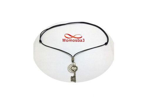 Collier Fil Noir Réglable Avec 2 Pendentifs - Unisex au meilleur prix au Maroc