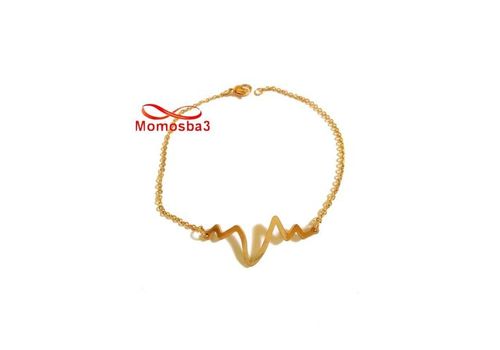 Bracelet Hearbeat En Acier Inoxydable DORE Pour Femmes au meilleur prix au Maroc