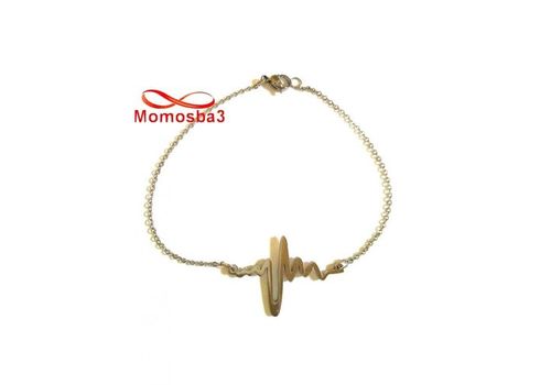 Bracelet Hearbeat En Acier Inoxydable Argenté Pour Femmes au meilleur prix au Maroc