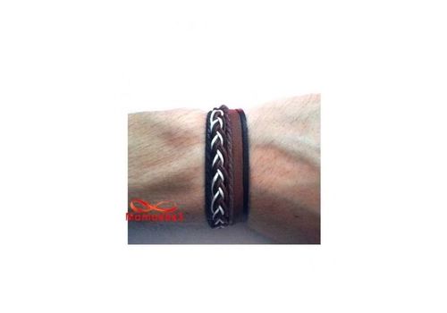 Bracelet Torsadé Cuir Et Fil Réglable Unisex au meilleur prix au Maroc