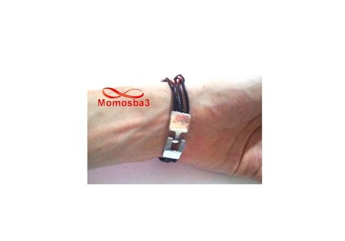 Bracelet Cuir Noir - Unisex au meilleur prix au Maroc