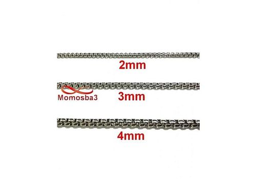 Chaine En Acier Inoxydable Argenté Avec 3 Tailles au meilleur prix au Maroc