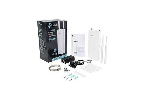 Point d'accès Wi-Fi extérieur longue portée 2 antennes à gain élevé N 300 Mbps EAP110-Outdoor au meilleur prix au Maroc