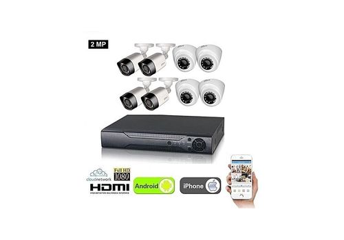 Kit 8 Caméra Dahua 2Mp et XVR Hybrid 1080p 8Ch au meilleur prix au Maroc