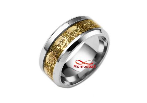 Bague En Acier Inoxydable Avec Symbole Tete De Mort DORE - Unisex au meilleur prix au Maroc