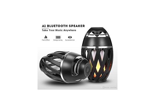 Haut parleur flamme bougie LED Bluetooth waterproof au meilleur prix au Maroc