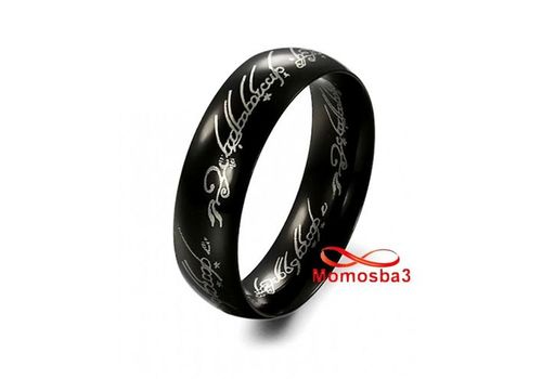 Bague Seigneur Des Anneaux En Acier Inoxydable Noir - Unisex au meilleur prix au Maroc