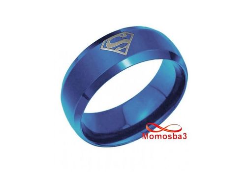 Bague SUPERMAN En Acier Inoxydable BLEU - Unisex au meilleur prix au Maroc
