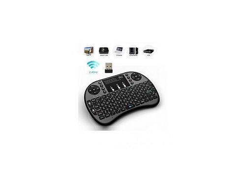 mini clavier tactile sans fil, télécommande à main, LED rétro-éclairé pour Raspberry Pi 2/3, KODI, Android TV Box, HTPC / IPTV, Windows 7 8 10 au meilleur prix au Maroc