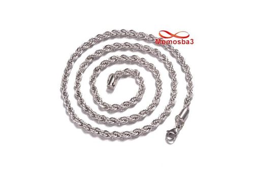 Chaine En Acier Inoxydable Argenté - Taille 4mm au meilleur prix au Maroc