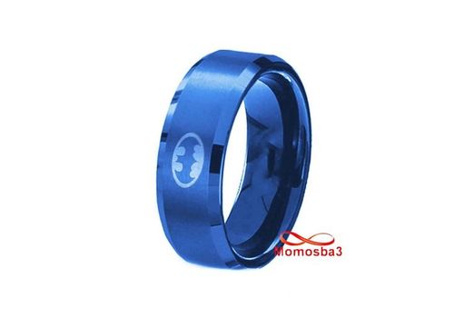 Bague Batman En Acier Inoxydable BLEU - Unisex au meilleur prix au Maroc