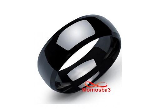 Bague En Acier Inoxydable Noir - Unisex au meilleur prix au Maroc