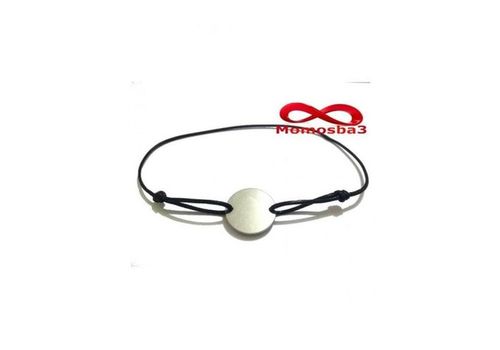 Bracelet Mohammed VI Fil Noir Réglable Avec Pendentif Pièce En Acier Inoxydable - Unisex au meilleur prix au Maroc