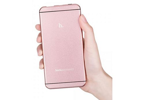 Powerbank Batterie Externe HOCO 6000 mAh Rose au meilleur prix au Maroc