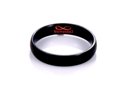 Bague En Acier Inoxydable Noir - Unisex au meilleur prix au Maroc