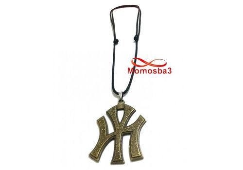 Collier Fil Noir Réglable Avec Pendentif New York City Logo BRONZE (Unisex) au meilleur prix au Maroc
