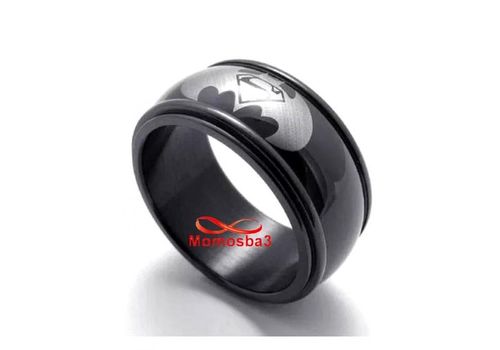 Bague En Acier Inoxydable Noir Unisex au meilleur prix au Maroc