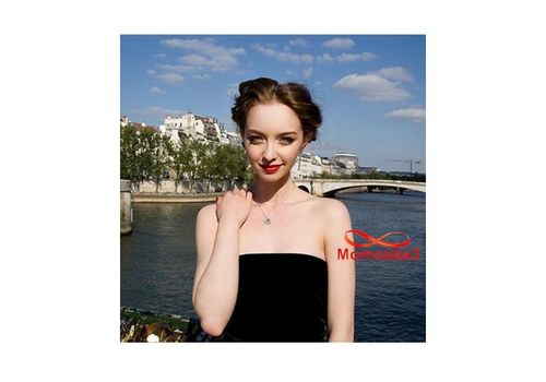 Collier Argenté Pendentif Coeur Avec Pierres Cristal BLEU au meilleur prix au Maroc