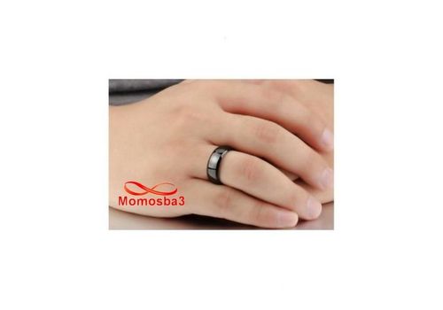 Bague En Acier Inoxydable Noir - Unisex au meilleur prix au Maroc