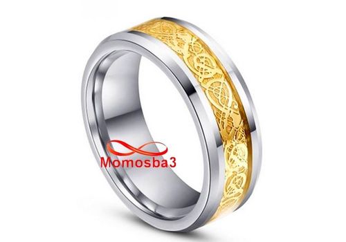 Bague Dragon En Acier Inoxydable Argenté Et DORE - Unisex au meilleur prix au Maroc