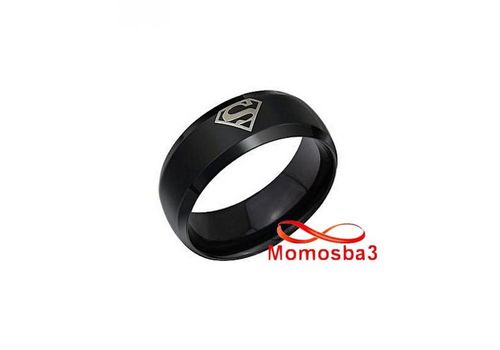 Bague SUPERMAN En Acier Inoxydable Noir - Unisex au meilleur prix au Maroc