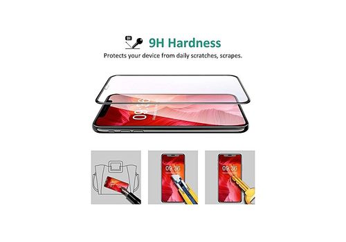 Protecteur dÉcran verre incassable trempé iPhone 8 Plus 5D NOIR au meilleur prix au Maroc