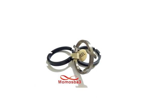 Bague En Acier Inoxydable Noir Argenté Taille (22) au meilleur prix au Maroc