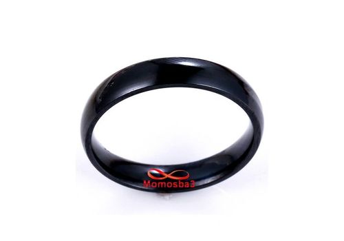 Bague En Acier Inoxydable Noir - Unisex au meilleur prix au Maroc